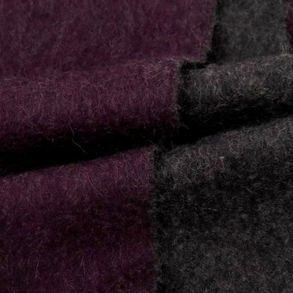 【中古】ビューティアンドユースユナイテッドアローズ BEAUTY&amp;YOUTH UNITED ARROWS カシミヤ ダブルフェイス マフラー ダークパープルxダークグレー【 状態ランクB 】【 メンズ 】