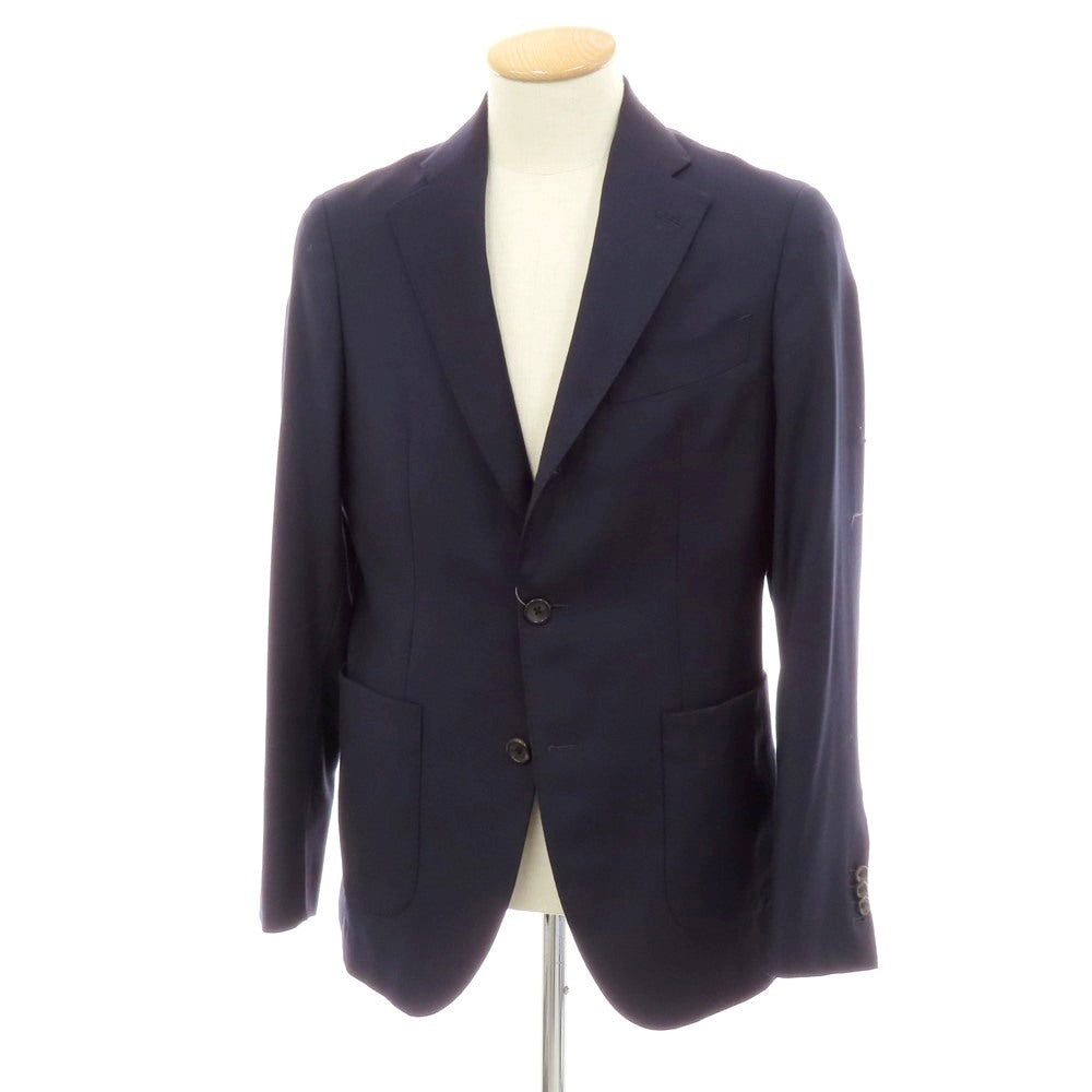 【中古】カミチャニスタ CAMICIANISTA SUPER130’S ウール 3B テーラードジャケット ネイビー【 S 】【 状態ランクC 】【 メンズ 】