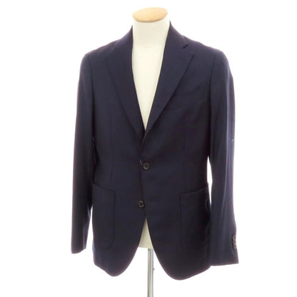 【中古】カミチャニスタ CAMICIANISTA SUPER130’S ウール 3B テーラードジャケット ネイビー【 S 】【 状態ランクC 】【 メンズ 】