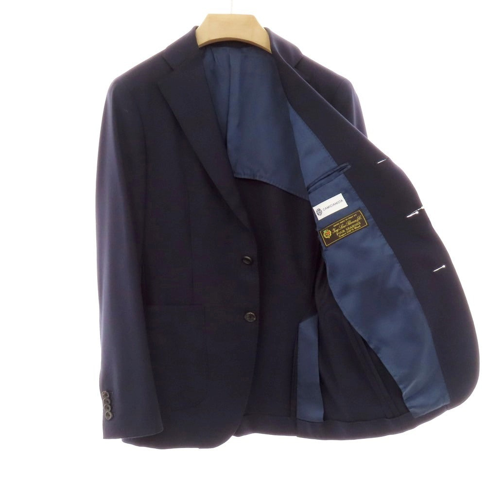 【中古】カミチャニスタ CAMICIANISTA SUPER130’S ウール 3B テーラードジャケット ネイビー【サイズS】【 状態ランクC 】【 メンズ 】[CPD]