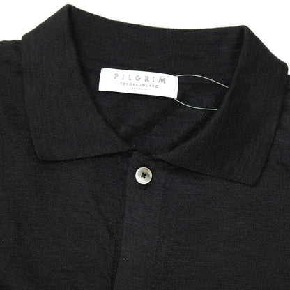 【中古】トゥモローランド TOMORROWLAND PILGRIM リネン 半袖 シャツニット ブラック【サイズS】【 状態ランクB 】【 メンズ 】