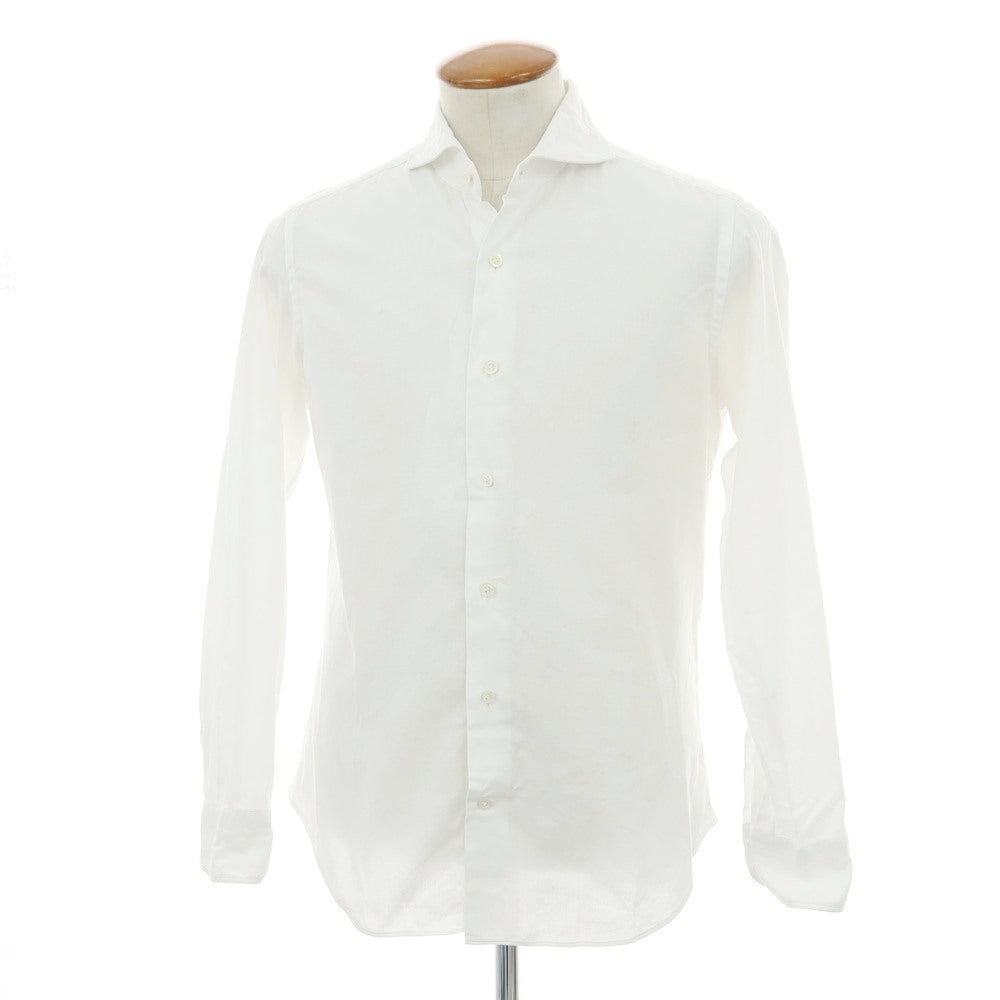 【中古】ジャンネット giannetto コットン ホリゾンタルカラー ドレスシャツ ホワイト【 39 】【 状態ランクC 】【 メンズ 】