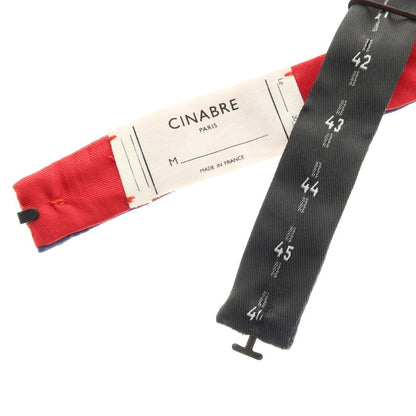 【中古】シナーブル Cinabre シルク ボウタイ 蝶ネクタイ ネイビーxレッド【 状態ランクC 】【 メンズ 】