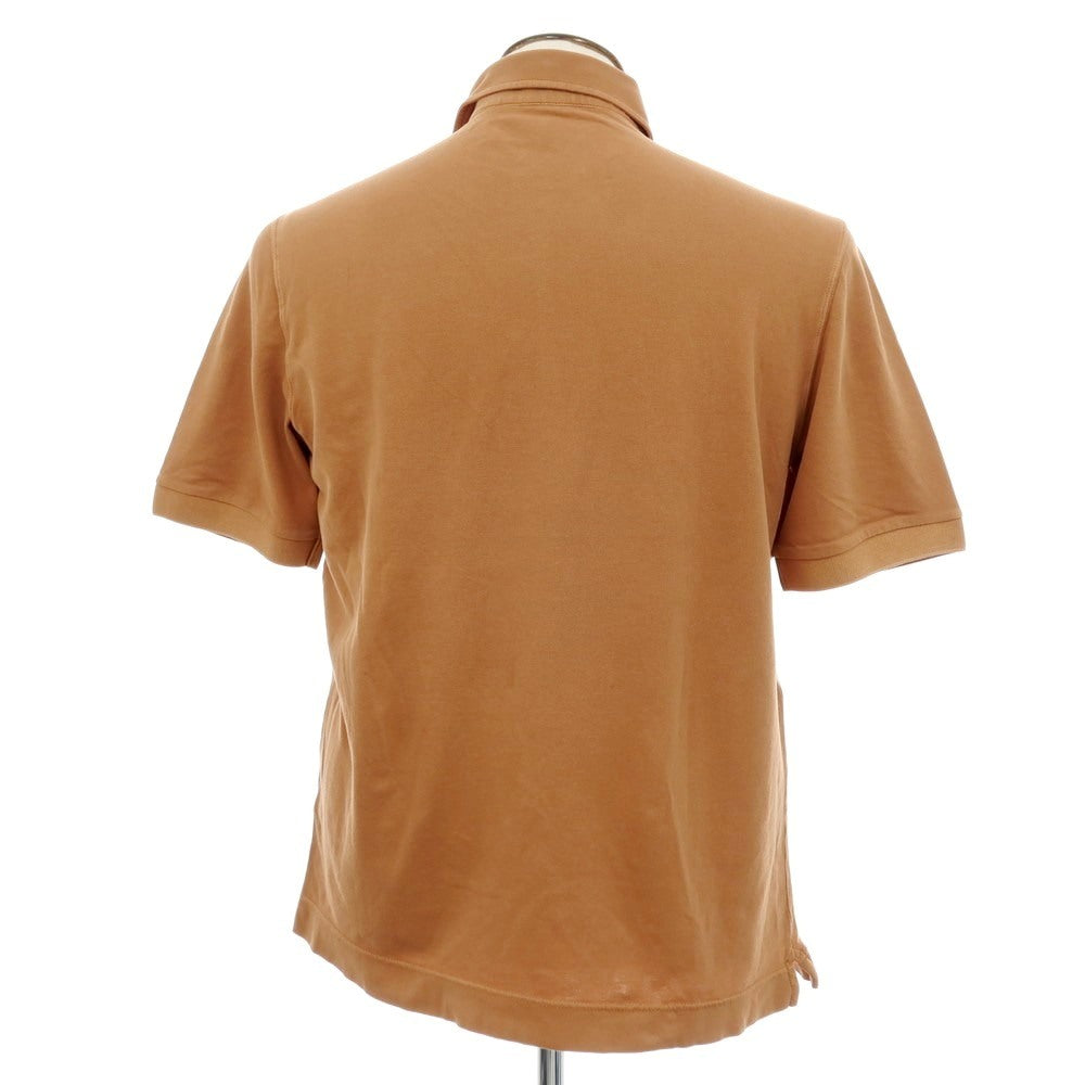 【中古】チルコロ1901 CIRCOLO 1901 ガーメントダイ コットンポリウレタン ジャージー 半袖ポロシャツ ブラウン【サイズXL】【 状態ランクA 】【 メンズ 】