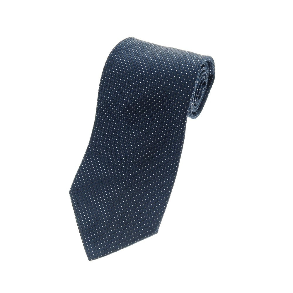 【中古】シャルベ CHARVET シルク ドット柄ネクタイ ネイビーxホワイト【 状態ランクC 】【 メンズ 】