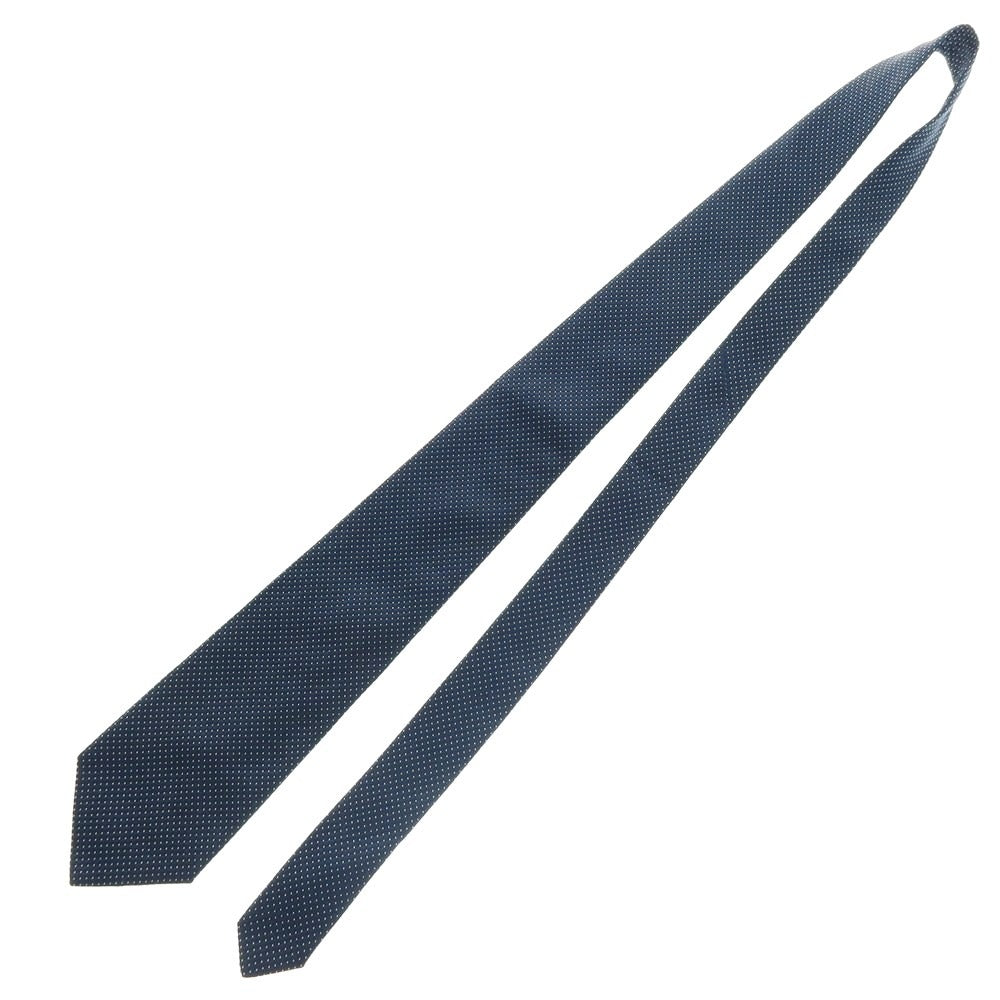 【中古】シャルベ CHARVET シルク ドット柄ネクタイ ネイビーxホワイト【 状態ランクC 】【 メンズ 】