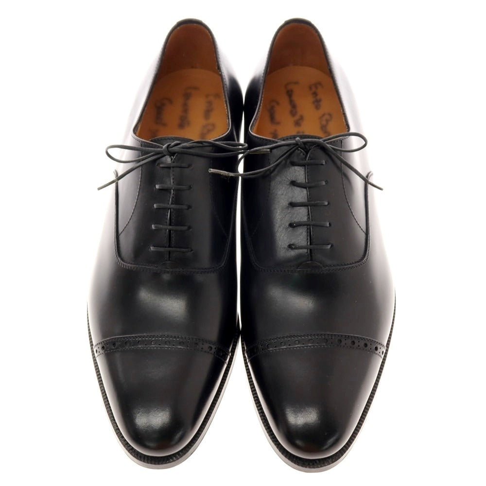 【中古】【未使用】エンツォ ボナフェ Enzo Bonafe ストレートチップ ドレスシューズ ブラック【 7 】【 状態ランクS 】【 メンズ 】