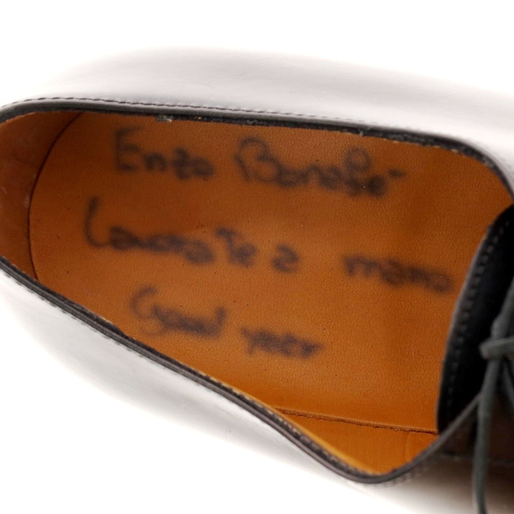 【中古】【未使用】エンツォ ボナフェ Enzo Bonafe ストレートチップ ドレスシューズ ブラック【 7 】【 状態ランクS 】【 メンズ 】