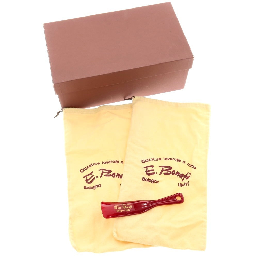 【中古】【未使用】エンツォ ボナフェ Enzo Bonafe ストレートチップ ドレスシューズ ブラック【 7 】【 状態ランクS 】【 メンズ 】