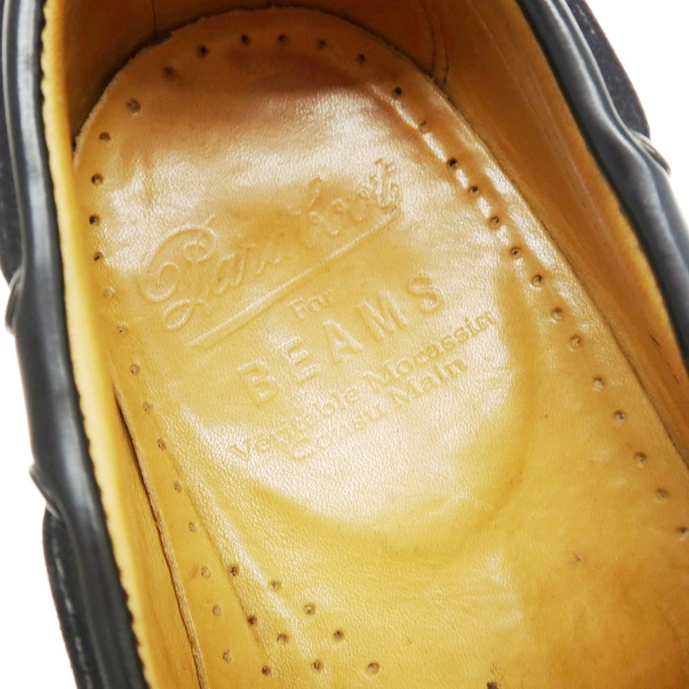 【中古】パラブーツ Paraboot BEAMS別注 CORSICA ローファー ブラック【 7 1/2 】【 状態ランクC 】【 メンズ 】