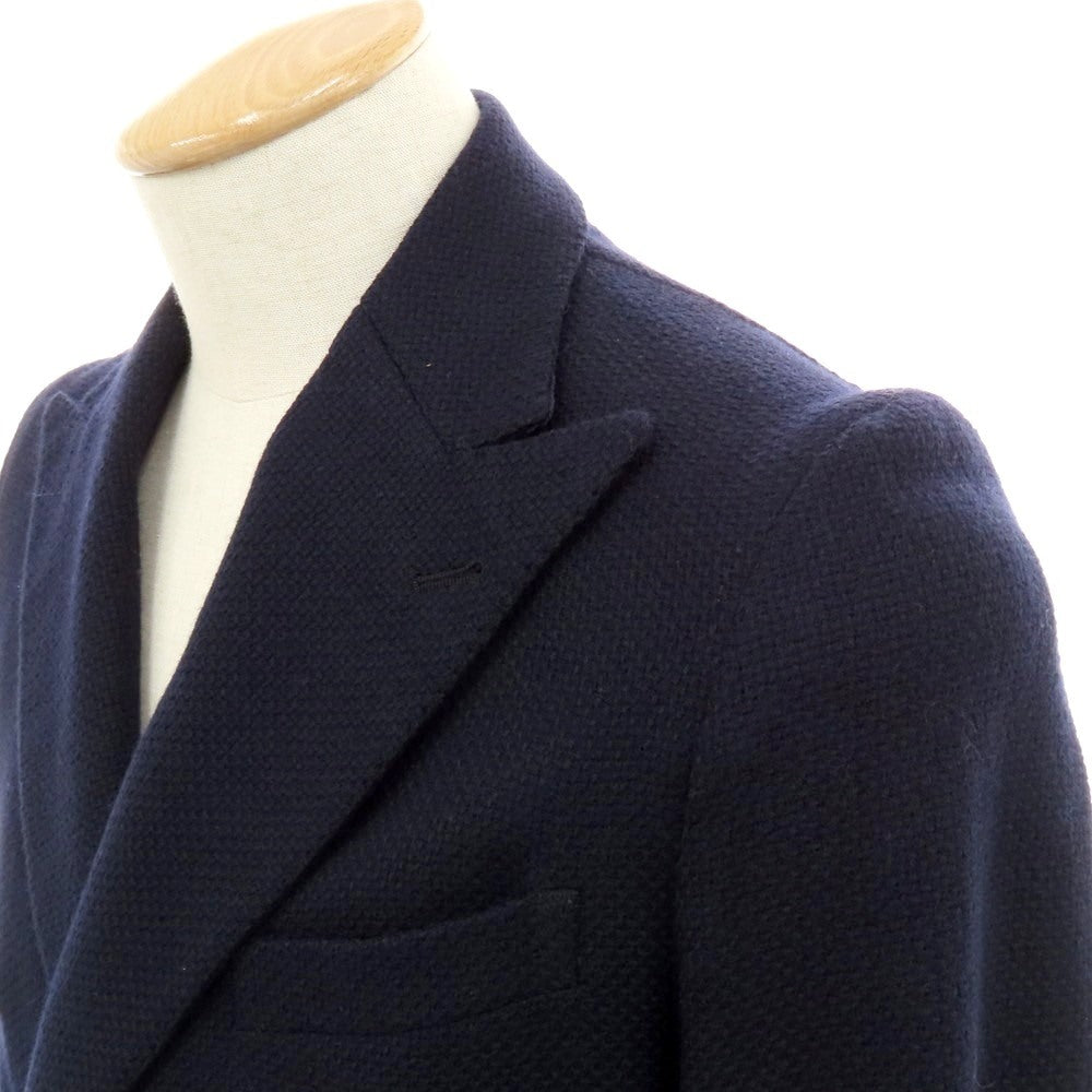 【中古】タリアトーレ TAGLIATORE ウールカシミヤ ダブル6B テーラードジャケット ネイビー【 44 】【 状態ランクC 】【 メンズ 】