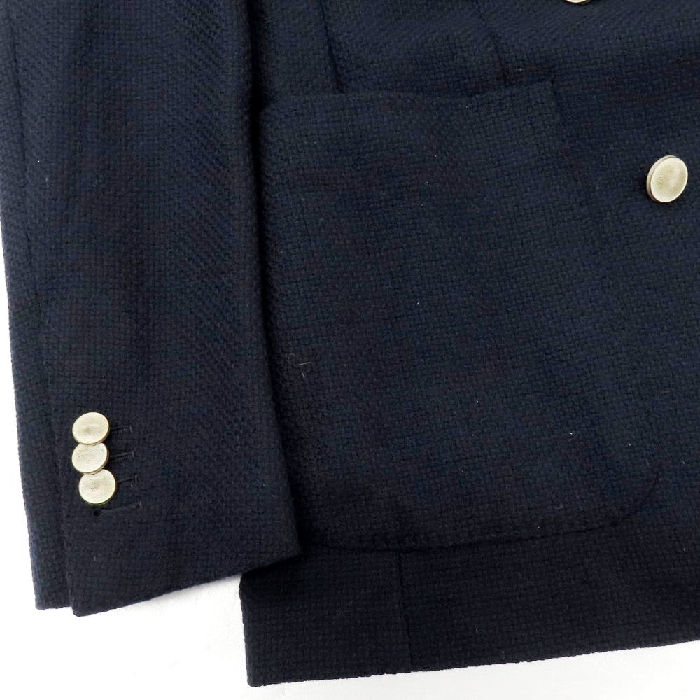 【中古】タリアトーレ TAGLIATORE ウールカシミヤ ダブル6B テーラードジャケット ネイビー【 44 】【 状態ランクC 】【 メンズ 】