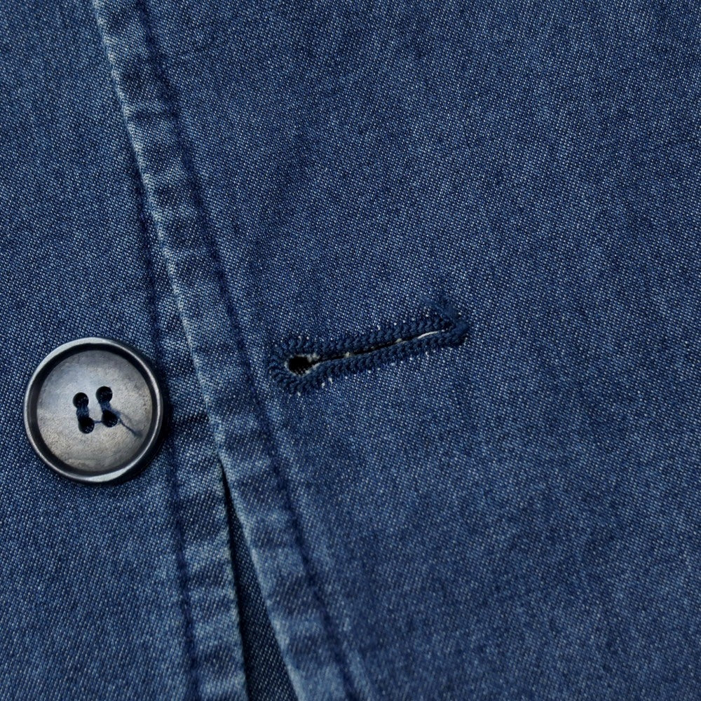 【中古】ジャンネット giannetto コットン シャンブレー 2B カジュアルジャケット ネイビー【サイズ46】【 状態ランクB 】【 メンズ 】