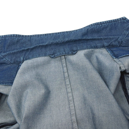 【中古】ジャンネット giannetto コットン シャンブレー 2B カジュアルジャケット ネイビー【サイズ46】【 状態ランクB 】【 メンズ 】