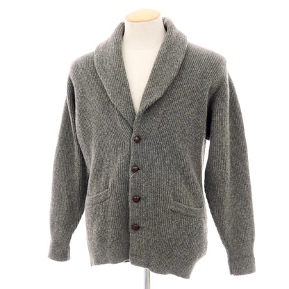 【中古】ウィリアムロッキー WILLIAM LOCKIE BEAMS PLUS別注 ウール ショールカラー カーディガン グレー【 XS 】【 状態ランクC 】【 メンズ 】