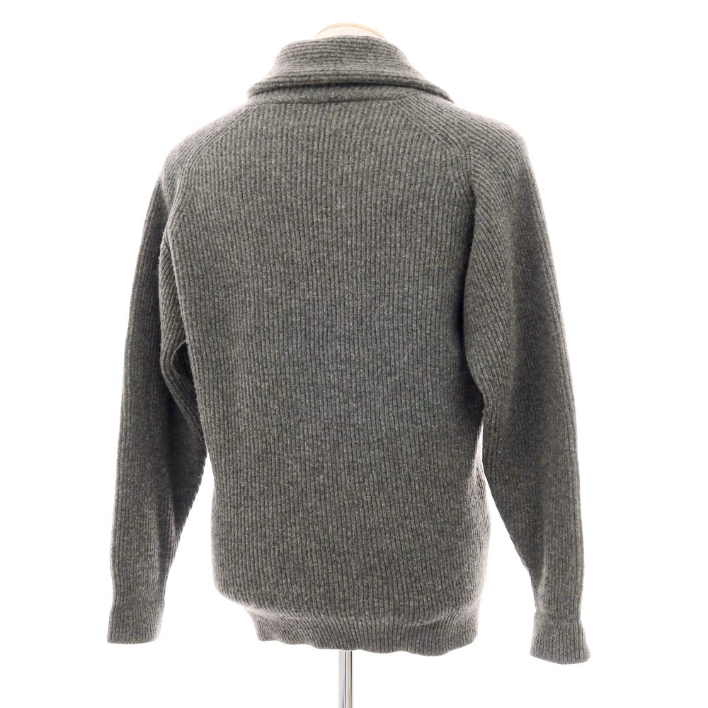 【中古】ウィリアムロッキー WILLIAM LOCKIE BEAMS PLUS別注 ウール ショールカラー カーディガン グレー【 XS 】【 状態ランクC 】【 メンズ 】