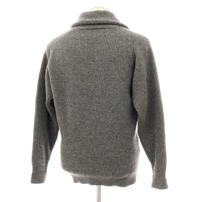 【中古】ウィリアムロッキー WILLIAM LOCKIE BEAMS PLUS別注 ウール ショールカラー カーディガン グレー【 XS 】【 状態ランクC 】【 メンズ 】