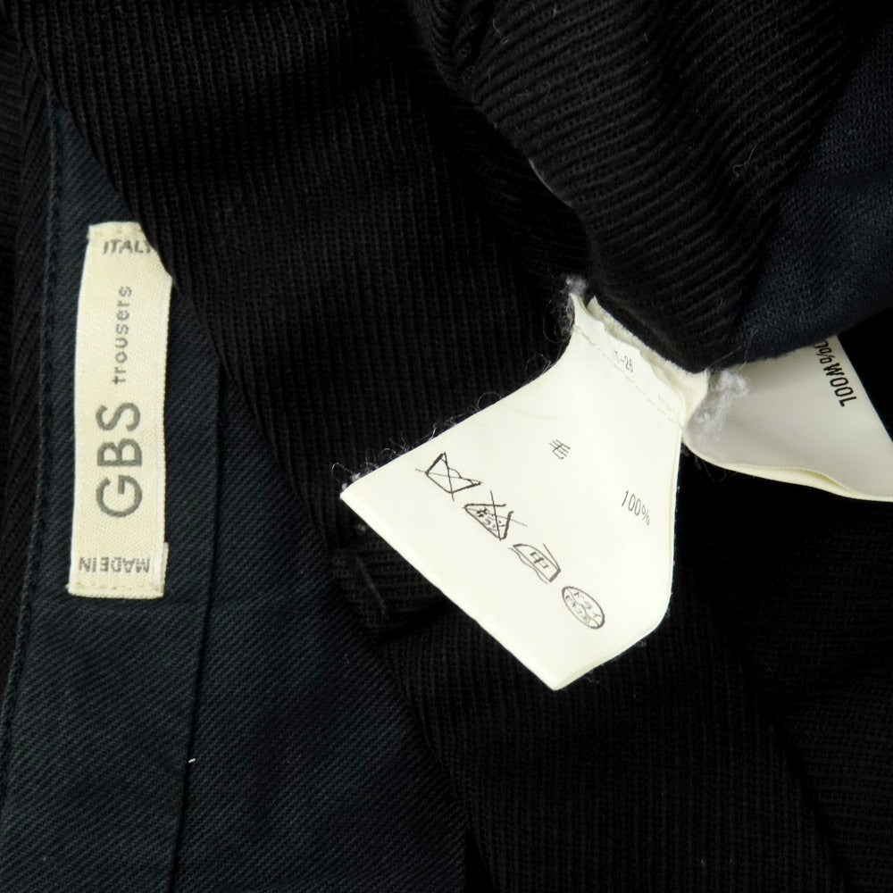 【中古】ジービーエス トラウザーズ GBS Trousers ウール カジュアルスラックスパンツ ブラック【サイズ44】【 状態ランクB 】【 メンズ 】[BPD]