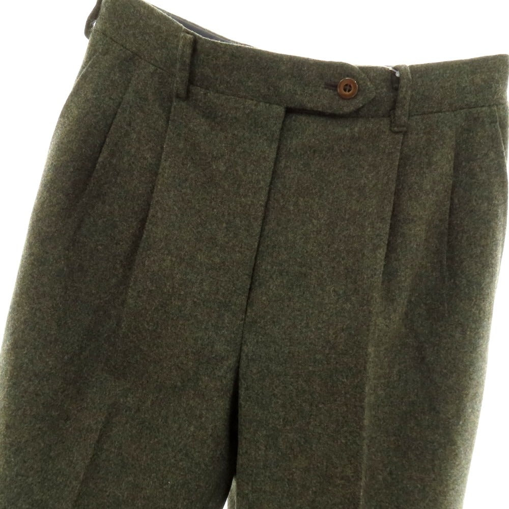 【中古】コルウ COL ウール系 カジュアルスラックスパンツ オリーブ【サイズ表記なし（XS位）】【 状態ランクB 】【 メンズ 】[BPD]
