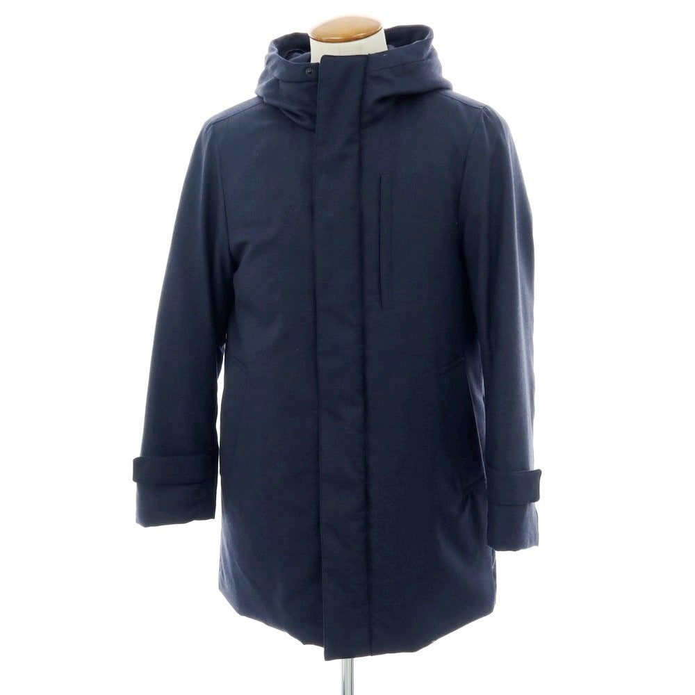 【中古】エディフィス EDIFICE ウールポリエステル ダウンコート ネイビー【 M 】【 状態ランクB 】【 メンズ 】