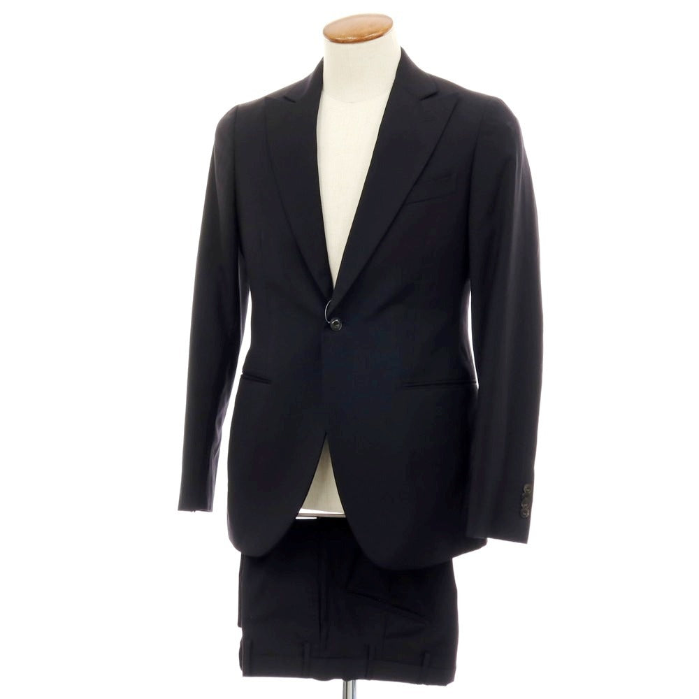 【中古】ボリオリ BOGLIOLI ウール 1つボタンスーツ ダークネイビー【 サイズ46 】【 状態ランクC 】【 メンズ 】