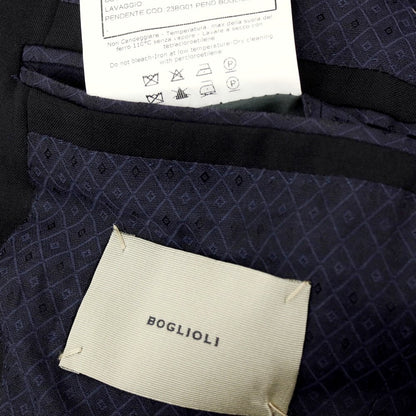 【中古】ボリオリ BOGLIOLI ウール 1つボタンスーツ ダークネイビー【サイズ46】【 状態ランクC 】【 メンズ 】