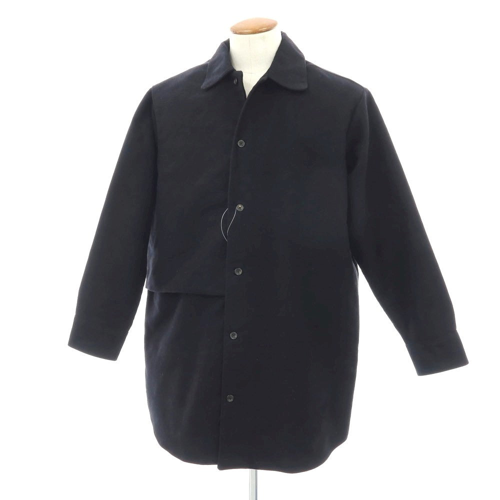 【中古】ティーマイケル T-MICHAEL コットン ラウンドカラー ロングシャツ ブラック【 M 】【 状態ランクB 】【 メンズ 】