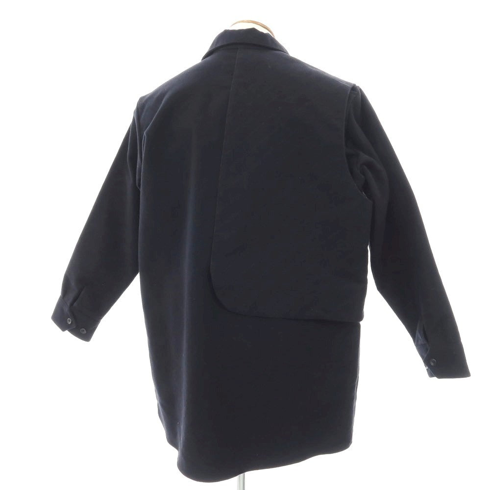 【中古】ティーマイケル T-MICHAEL コットン ラウンドカラー ロングシャツ ブラック【 M 】【 状態ランクB 】【 メンズ 】