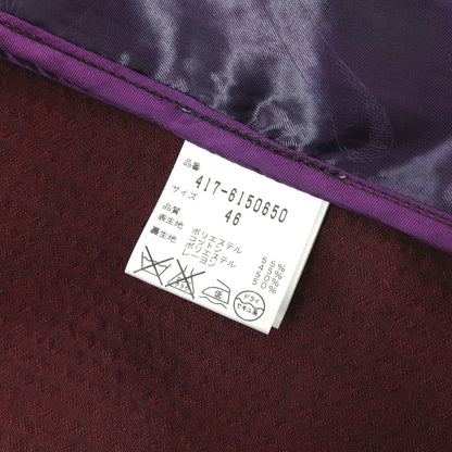 【中古】ティーマイケル T-MICHAEL ポリエステルコットン サッカー マオカラー セットアップ バーガンディ【サイズ46】【 状態ランクB 】【 メンズ 】