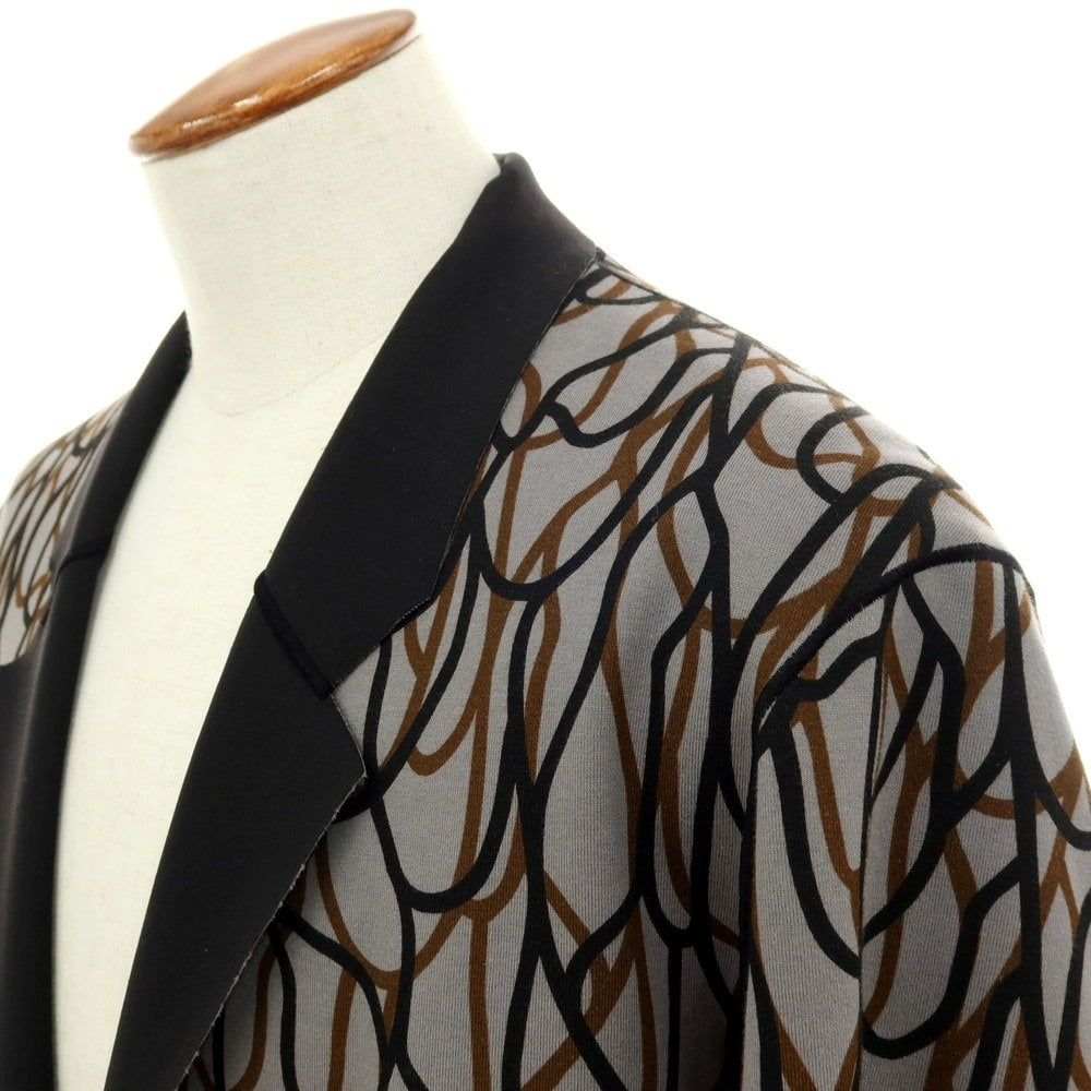 【中古】ノブナガ パリ NOBNAGA Paris リバーシブル コットン×ポリエステル ジャージー 1B カジュアルジャケット グレーxブラック【サイズM】【 状態ランクB 】【 メンズ 】