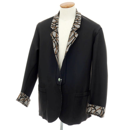 【中古】ノブナガ パリ NOBNAGA Paris リバーシブル コットン×ポリエステル ジャージー 1B カジュアルジャケット グレーxブラック【サイズM】【 状態ランクB 】【 メンズ 】