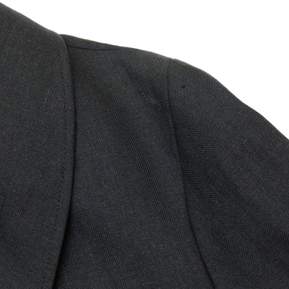 【中古】ティーマイケル T-MICHAEL LEON SHAWL リネン ヘリンボーン織り ショールカラー 1B カジュアルジャケット ブラック【サイズ48】【 状態ランクB 】【 メンズ 】