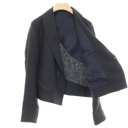 【中古】ティーマイケル T-MICHAEL LEON SHAWL リネン ヘリンボーン織り ショールカラー 1B カジュアルジャケット ブラック【サイズ48】【 状態ランクB 】【 メンズ 】