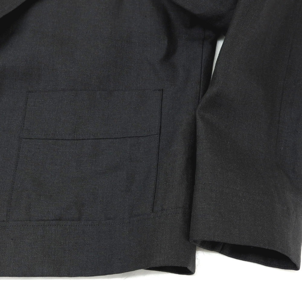 【中古】ティーマイケル T-MICHAEL LEON SHAWL リネン ヘリンボーン織り ショールカラー 1B カジュアルジャケット ブラック【サイズ48】【 状態ランクB 】【 メンズ 】