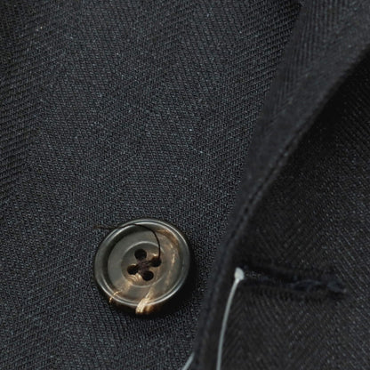 【中古】ティーマイケル T-MICHAEL LEON SHAWL リネン ヘリンボーン織り ショールカラー 1B カジュアルジャケット ブラック【サイズ48】【 状態ランクB 】【 メンズ 】