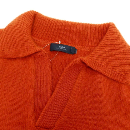 【中古】アーチフォー Arch4 カシミヤ スキッパー プルオーバーニット オレンジ【 S 】【 状態ランクB 】【 ユニセックス 】