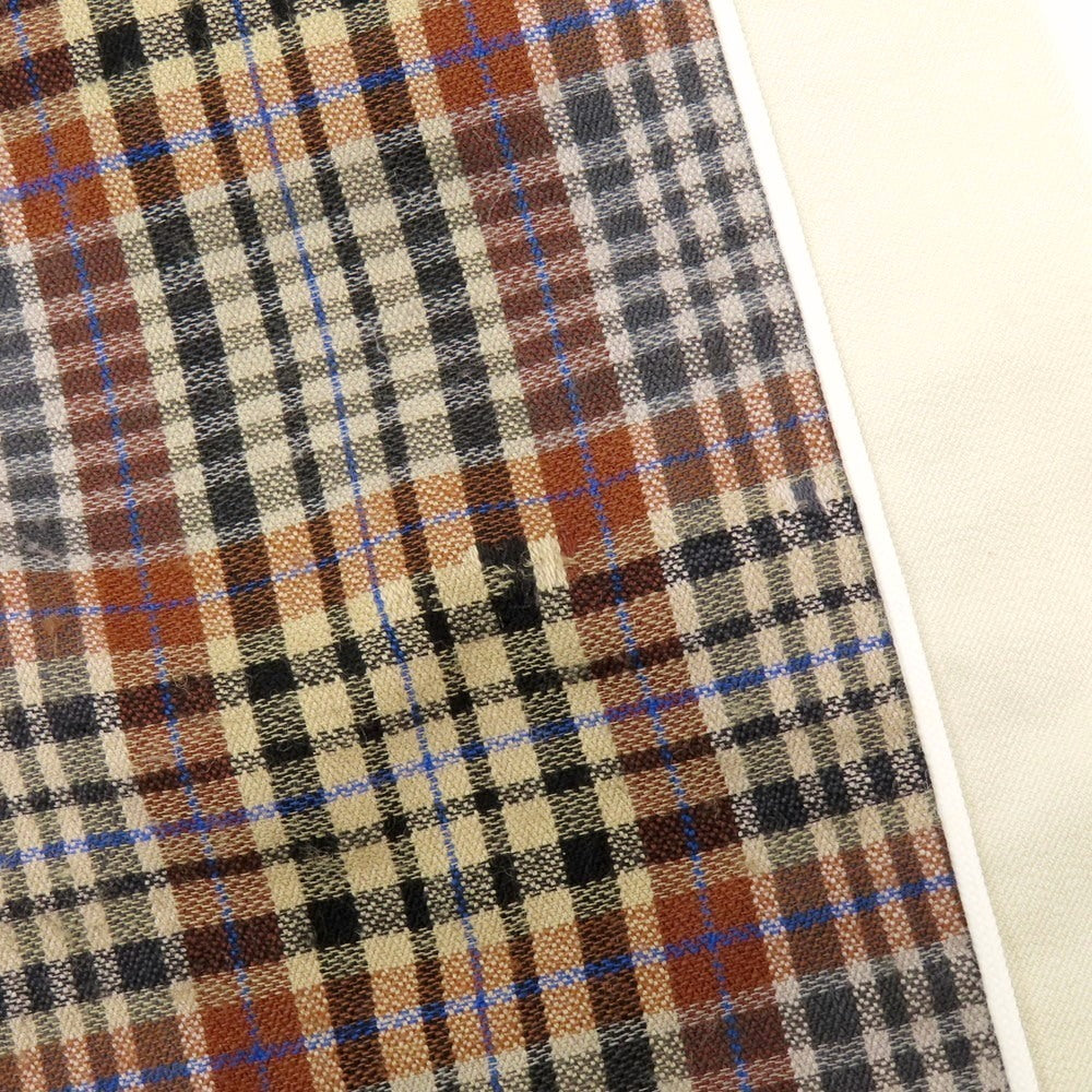 【中古】アルワリア AHLUWALIA ストレッチ コットンウール チェック イージーパンツ ベージュxブラウン【サイズM】【 状態ランクB 】【 メンズ 】[EPD]