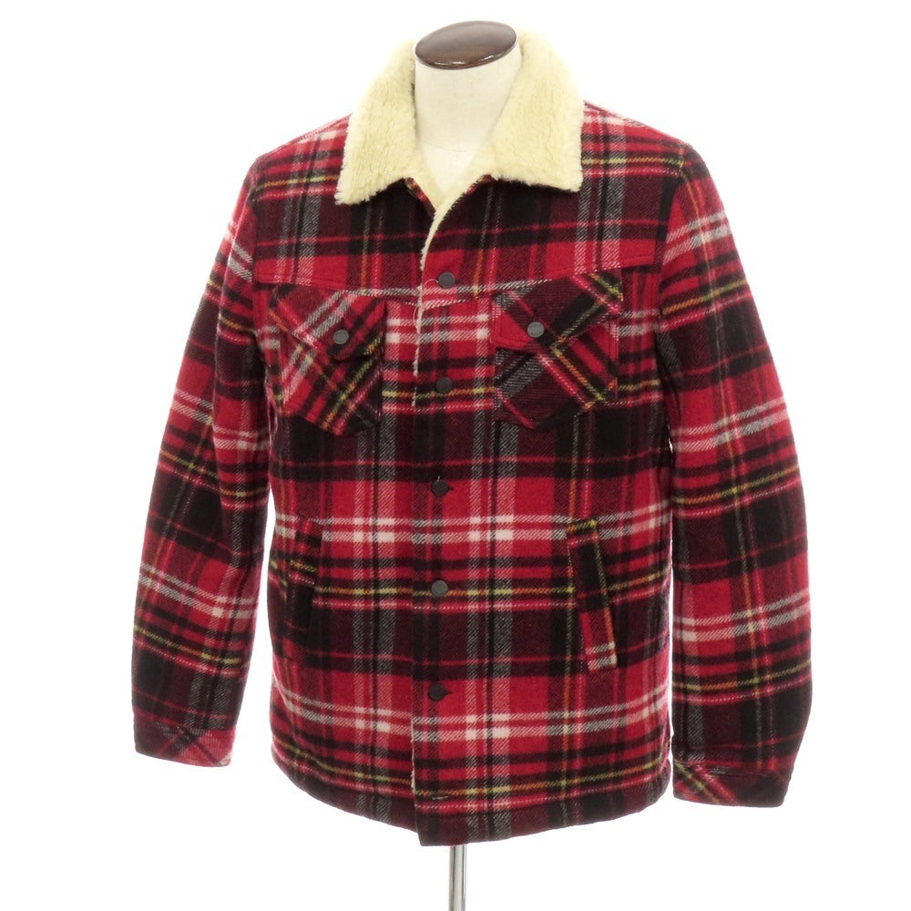 【中古】ヌーディージーンズ Nudie Jeans ウールナイロン チェック ランバージャケット レッドxブラック【 L 】【 状態ランクB 】【 メンズ 】