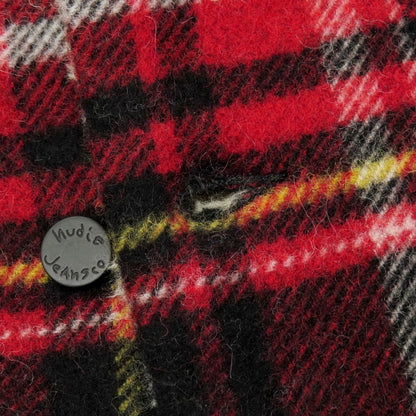 【中古】ヌーディージーンズ Nudie Jeans ウールナイロン チェック ランバージャケット レッドxブラック【 L 】【 状態ランクB 】【 メンズ 】