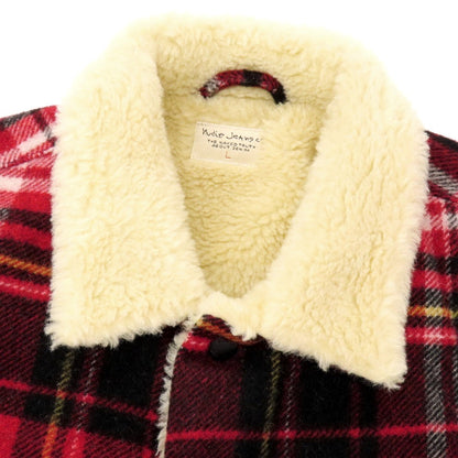 【中古】ヌーディージーンズ Nudie Jeans ウールナイロン チェック ランバージャケット レッドxブラック【 L 】【 状態ランクB 】【 メンズ 】