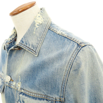 【中古】ピーティートリノ PT TORINO ダメージ加工 コットン デニムジャケット ライトブルー【 48 】【 状態ランクB 】【 メンズ 】