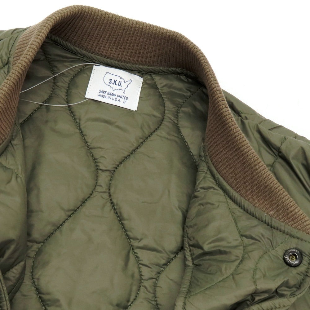 【中古】セーブカーキユナイテッド SAVE KHAKI UNITED ナイロン キルティング 中綿ブルゾン オリーブ【 S 】【 状態ランクC 】【 メンズ 】