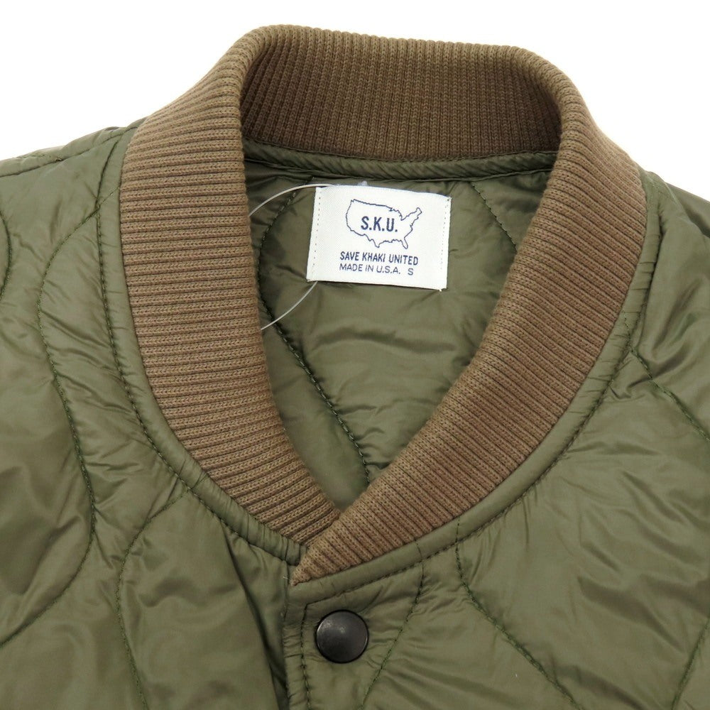 【中古】セーブカーキユナイテッド SAVE KHAKI UNITED ナイロン キルティング 中綿ブルゾン オリーブ【 S 】【 状態ランクC 】【 メンズ 】