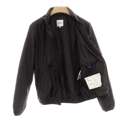 【中古】アスペジ ASPESI ナイロン スタンドカラー ダブルジップ 中綿ブルゾン ブラック【 XS 】【 状態ランクC 】【 メンズ 】