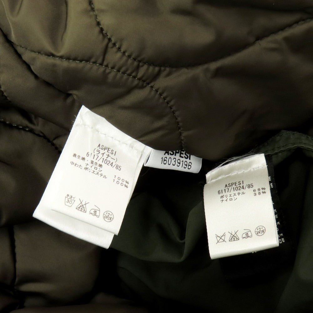【中古】アスペジ ASPESI ポリエステルナイロン M-43型 中綿ライナー付き フィールドジャケット オリーブ【 XS 】【 状態ランクC 】【 メンズ 】