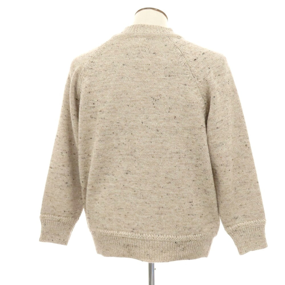 【中古】ブリティッシュメイド BRITISH MADE ウール モックネック プルオーバーニット ベージュ【 L 】【 状態ランクB 】【 メンズ 】