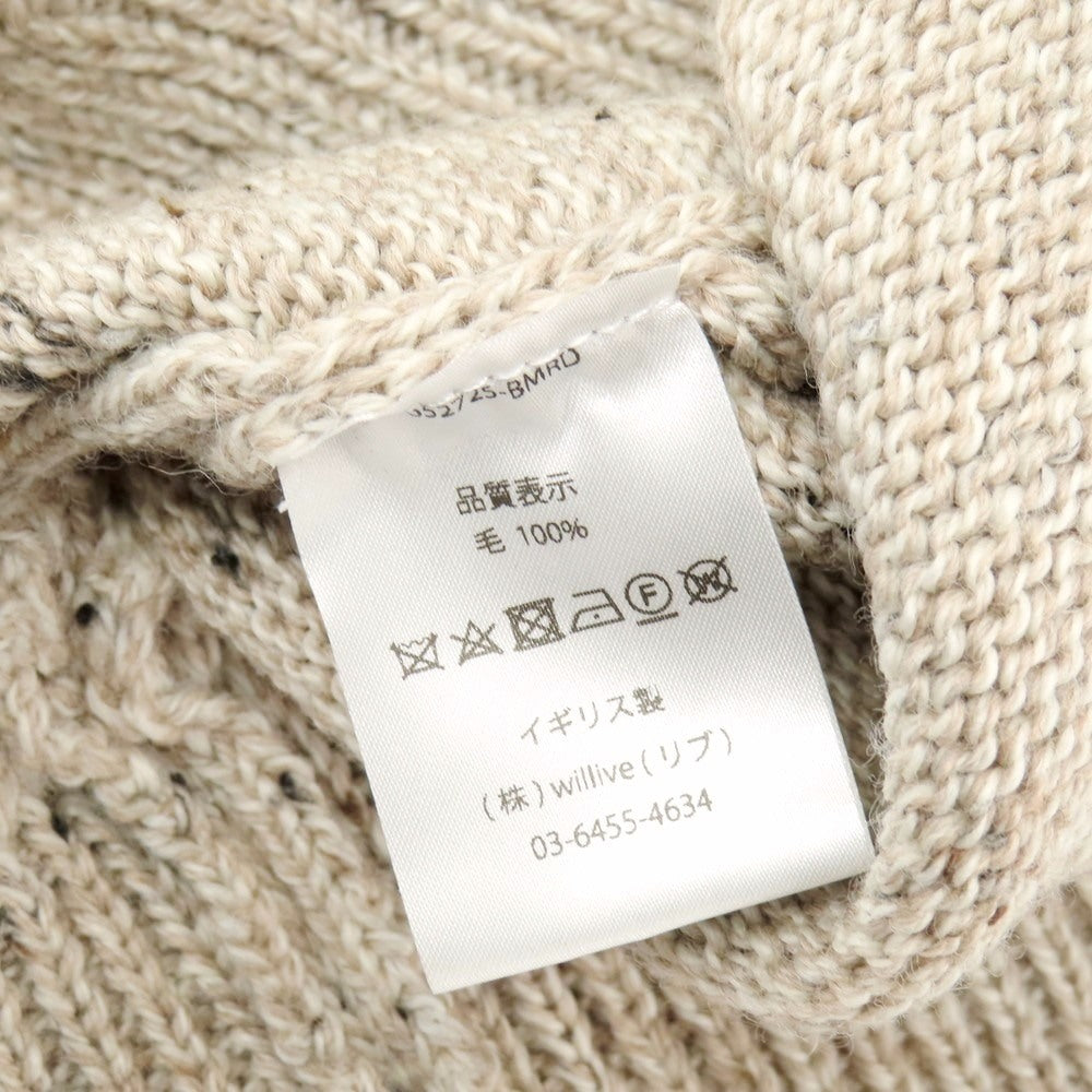 【中古】ブリティッシュメイド BRITISH MADE ウール モックネック プルオーバーニット ベージュ【 L 】【 状態ランクB 】【 メンズ 】