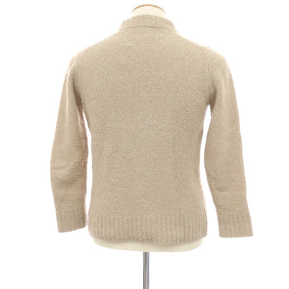 【中古】スリードッツ three dots ポリエステルウールナイロンアルパカ ブークレー モックネック プルオーバーニット ベージュ【 S位 】【 状態ランクC 】【 メンズ 】