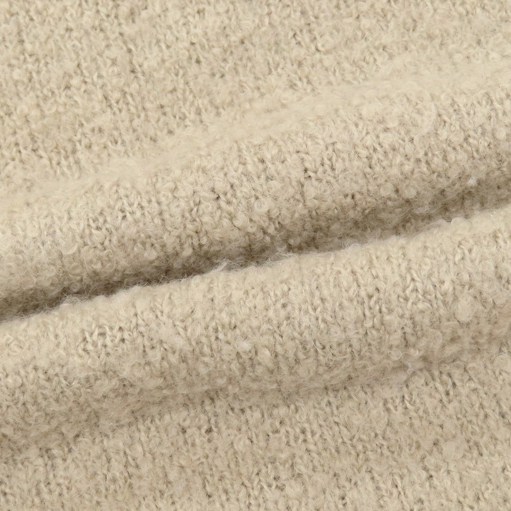 【中古】スリードッツ three dots ポリエステルウールナイロンアルパカ ブークレー モックネック プルオーバーニット ベージュ【 S位 】【 状態ランクC 】【 メンズ 】