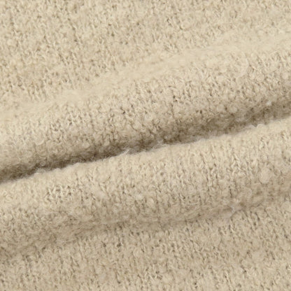 【中古】スリードッツ three dots ポリエステルウールナイロンアルパカ ブークレー モックネック プルオーバーニット ベージュ【 S位 】【 状態ランクC 】【 メンズ 】